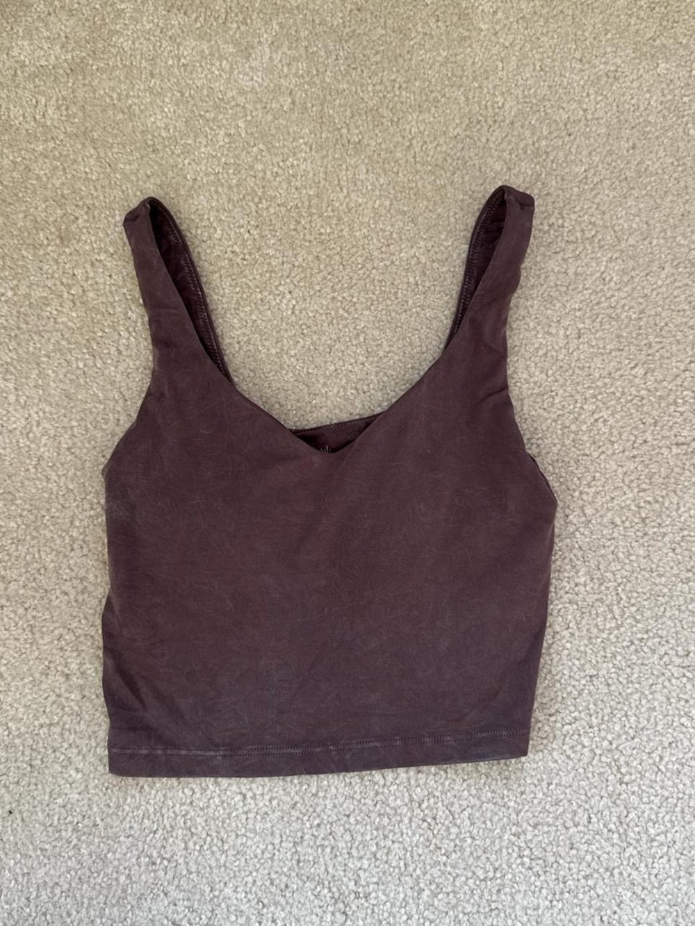 Women's Offline Aerie Brown V-Neck Crop Tank Top